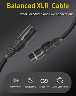 Foto 5 | Foto 5 | Cables Xlr Macho A Macho Mudenx De 1 5 M Paquete De 2 3 Pines Balanceados - Venta Internacional.