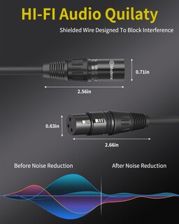 Foto 4 | Foto 4 | Cables Xlr Mudenx 3 M Paquete De 2 Micrófonos Macho A Hembra - Venta Internacional.