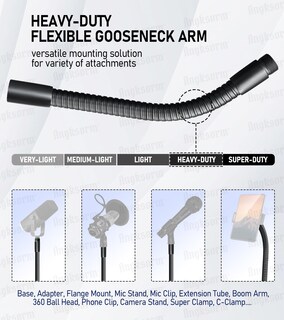 Foto 4 | Foto 4 | Brazo Flexible Con Forma De Cuello De Cisne Para Micrófono Angksorm De 19 Pulgadas - Venta Internacional.