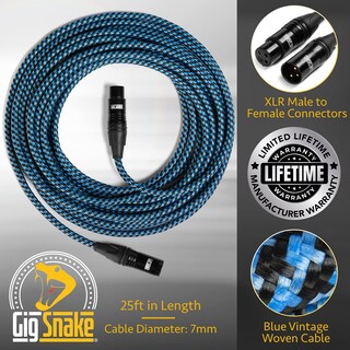 Foto 6 | Foto 6 | Cable De Micrófono Gig Snake 4 5 M Xlr Macho A Hembra Azul - Venta Internacional.