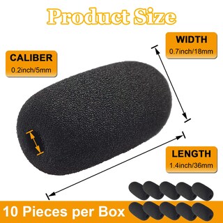 Foto 2 | Foto 2 | Fundas De Espuma Para Micrófono Lavalier Paquete De 10 Unidades Wugeusch 1.4 - Venta Internacional.