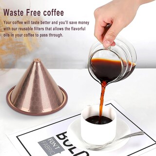 Foto 4 | Foto 4 | Filtro Para Verter Café Misetto Acero Inoxidable Cobre - Venta Internacional.