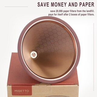 Foto 5 | Foto 5 | Filtro Para Verter Café Misetto Acero Inoxidable Cobre - Venta Internacional.