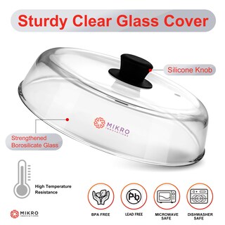 Foto 3 | Foto 3 | Funda Antisalpicaduras Para Microondas Mikro Innovations Glass De 26 67 Cm - Venta Internacional.