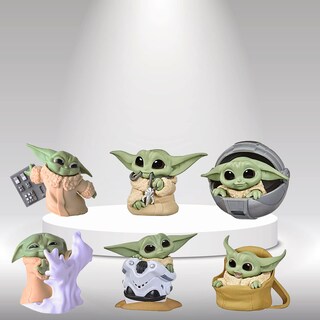 Foto 3 | Foto 3 | Figura De Acción Pazatao Baby Yoda De 5 6 Cm Con Recuerdo Paquete De 6 - Venta Internacional.