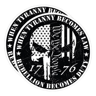Foto 1 | Foto 1 | Calcomanía Con Diseño De Tyranny Becomes Law Rebellion 10 Cm Paquete De 2 - Venta Internacional.