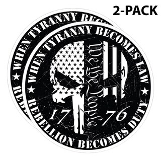 Foto 2 | Foto 2 | Calcomanía Con Diseño De Tyranny Becomes Law Rebellion 10 Cm Paquete De 2 - Venta Internacional.