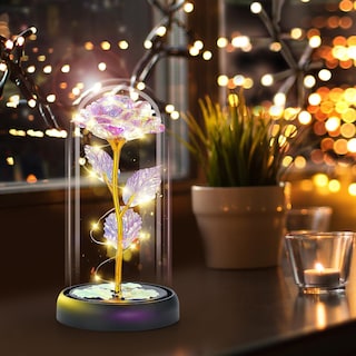 Foto 3 | Foto 3 | Regalo De Cumpleaños Otlonpe Con Flor De Rosa De Cristal Para Mujer - Venta Internacional.
