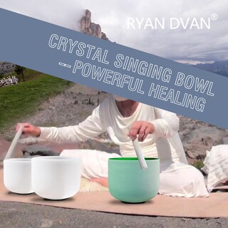 Foto 2 | Foto 2 | Cuenco De Cristal Ryan Dvan 432hz F Note Green 20 Cm - Venta Internacional.