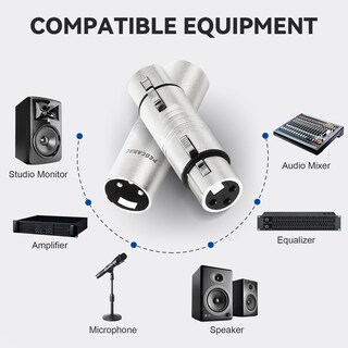 Foto 3 | Foto 3 | Adaptador Xlr Pegcabac Xlr Macho A Macho Y Xlr Hembra A Hembra - Venta Internacional.