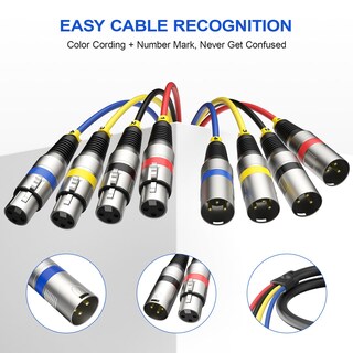 Foto 5 | Foto 5 | Snake Cable Heams Xlr Professional De 4 Canales 3 Pies Paquete De 2 - Venta Internacional.
