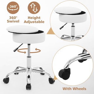 Foto 7 | Foto 7 | Taburete De Tocador Rucuken Ajustable Con Almacenamiento Blanco - Venta Internacional.