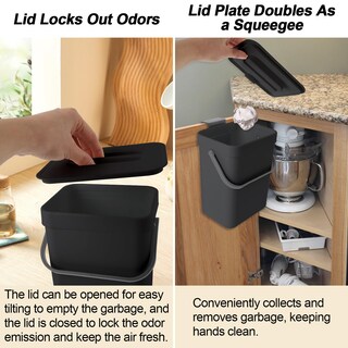 Foto 5 | Foto 5 | Contenedor De Abono Cxgfvre De 3 Litros Para Encimeras O Fregaderos  Color Negro - Venta Internacional.