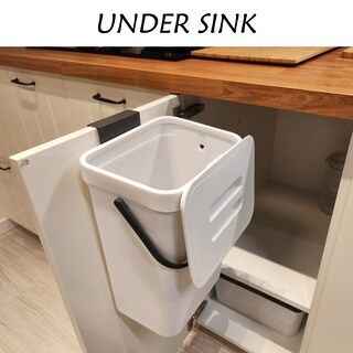 Foto 4 | Foto 4 | Bote De Basura Colgante Stonespace De 12 L/3.2 Galones Con Tapa Blanca 1 Paquete - Venta Internacional.
