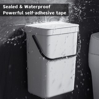 Foto 5 | Foto 5 | Bote De Basura Colgante Stonespace De 12 L/3.2 Galones Con Tapa Blanca 1 Paquete - Venta Internacional.