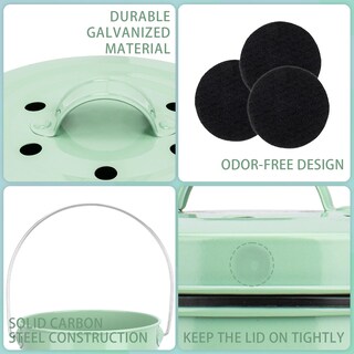 Foto 4 | Foto 4 | Cubo De Abono Para Encimera De Cocina Vipush Pequeño Con Tapa Color Verde - Venta Internacional.