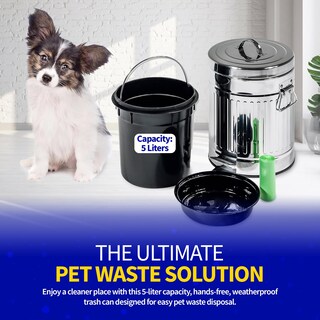 Foto 4 | Foto 4 | Bote De Basura Pet Fit For Life De Acero Galvanizado De 5 Litros Y 1.3 Galones - Venta Internacional.
