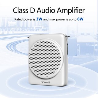 Foto 5 | Foto 5 | Auriculares Con Micrófono Mini Norwii Con Amplificador De Voz 30h Play Color Blanco - Venta Internacional.