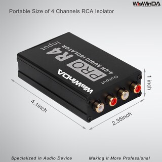Foto 4 | Foto 4 | Aislador Ground Loop Wiswinda Portátil De 4 Canales Rca - Venta Internacional.