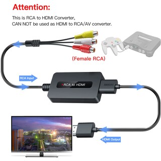 Foto 4 | Foto 4 | Convertidor Rca A Hdmi Tixilinbi Hembra Con Cables Hdmi Y Rca - Venta Internacional.