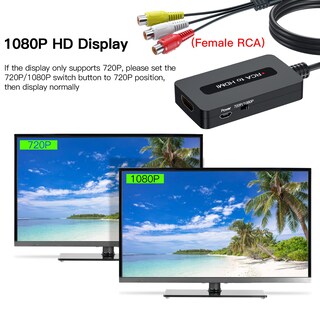 Foto 7 | Foto 7 | Convertidor Rca A Hdmi Tixilinbi Hembra Con Cables Hdmi Y Rca - Venta Internacional.