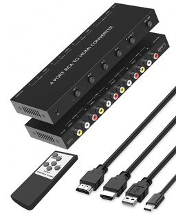 Foto 1 | Foto 1 | Convertidor Rca A Hdmi Osetub De 4 Puertos Con Tecnología De Actualización - Venta Internacional.