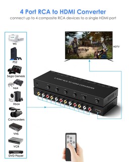Foto 2 | Foto 2 | Convertidor Rca A Hdmi Osetub De 4 Puertos Con Tecnología De Actualización - Venta Internacional.