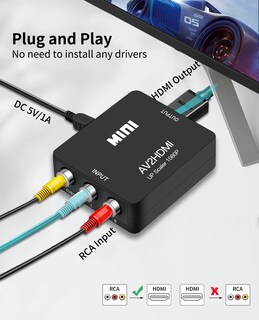 Foto 4 | Foto 4 | Conversor Rca A Hdmi 1080p Mini Compuesto Cvbs Av A Hdmi - Venta Internacional.