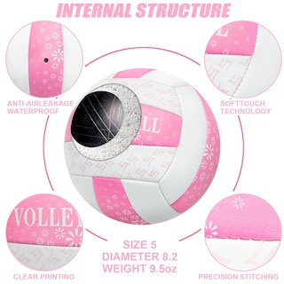Foto 2 | Foto 2 | Sawowkuya Pink De Voleibol Oficial Talla 5 Con Zapato Para Todas Las Edades - Venta Internacional.