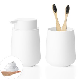 Foto 1 | Foto 1 | Juego De Soportes Para Cepillos De Dientes De Baño Zuxzmj De Plástico Blanco Mate - Venta Internacional.