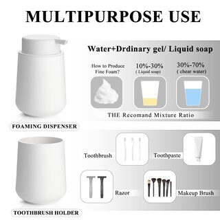 Foto 3 | Foto 3 | Juego De Soportes Para Cepillos De Dientes De Baño Zuxzmj De Plástico Blanco Mate - Venta Internacional.