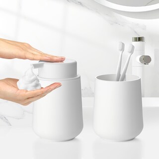 Foto 4 | Foto 4 | Juego De Soportes Para Cepillos De Dientes De Baño Zuxzmj De Plástico Blanco Mate - Venta Internacional.