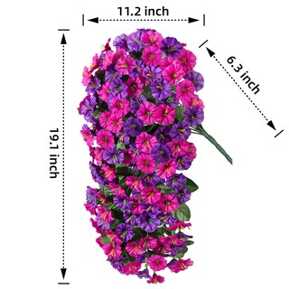 Foto 3 | Foto 3 | Plantas Colgantes Artificiales Florisso Morning Glory X2 - Venta Internacional.