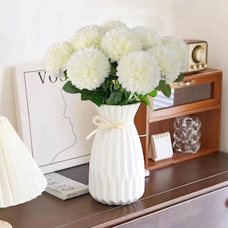 Foto 6 | Foto 6 | Flores Artificiales De Crisantemos Hananona 12 Unidades Blancas - Venta Internacional.
