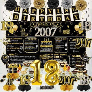 Foto 4 | Foto 4 | Decoraciones De Cumpleaños Zirtorei 18º Vintage 2007 21 Piezas - Venta Internacional.