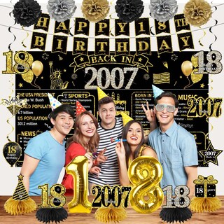 Foto 5 | Foto 5 | Decoraciones De Cumpleaños Zirtorei 18º Vintage 2007 21 Piezas - Venta Internacional.