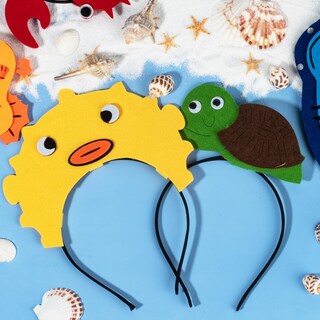 Foto 7 | Foto 7 | Diadema De Tela De Fieltro Con Forma De Cawiew Para Fiestas Bajo El Mar 16 Estilos - Venta Internacional.