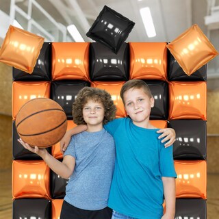 Foto 5 | Foto 5 | Globo De Pared Saxuxu Cuadrado Naranja Y Negro De 48 Cm - Venta Internacional.