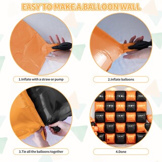 Foto 7 | Foto 7 | Globo De Pared Saxuxu Cuadrado Naranja Y Negro De 48 Cm - Venta Internacional.