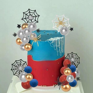 Foto 5 | Foto 5 | Fiesta De Cumpleaños Con Temática De Superhéroes Y Arañas Para Decoración De Tartas - Venta Internacional.