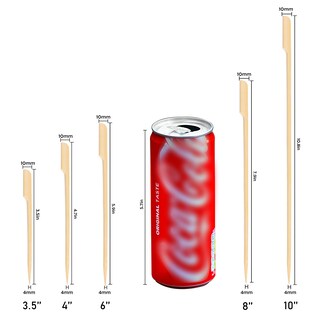 Foto 3 | Foto 3 | Pinchos De Bambú Molfuj De 6 Pulgadas 100 Unidades Palillos De Dientes Para Aperitivos - Venta Internacional.