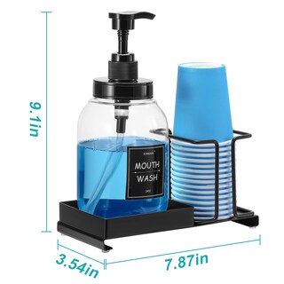 Foto 5 | Foto 5 | Dispensador De Enjuague Bucal Summark Con Portavasos De Acero Inoxidable De 700 Ml - Venta Internacional.