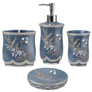 Foto 1 | Foto 1 | Set De Accesorios De Baño Zahari Home Capri 4 Piezas Azul Real - Venta Internacional.