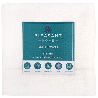 Foto 7 | Foto 7 | Juego De Toallas Pleasant Home Bath 100% Algodón 515 G/m² 6 Unidades Color Blanco - Venta Internacional.