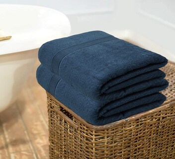 Foto 5 | Foto 5 | Juego De Toallas De Baño Belizzi Home Cotton Paquete De 2 Unidades 70 X 140 Cm Color Azul Mineral - Venta Internacional.