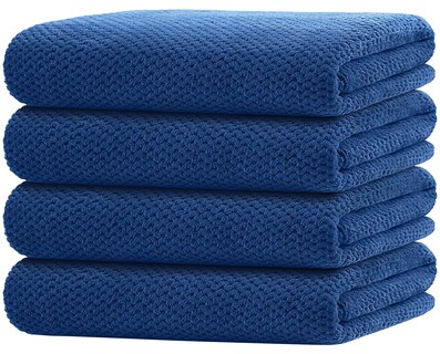 Foto 1 | Foto 1 | Juego De Toallas De Baño Homexcel 4 Unidades Microfibra 75 X 150 Cm Color Azul - Venta Internacional.