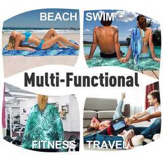 Foto 5 | Foto 5 | Toalla De Playa Py Super Mode De Microfibra  75 X 35 Cm  Sin Arena  Paquete De 2 - Venta Internacional.