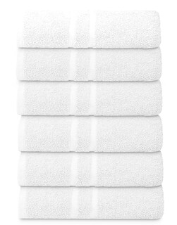 Foto 2 | Foto 2 | Toallas De Baño Textila Basic Tamaño Mediano 60 X 120 Cm 6 Unidades Algodón Blanco - Venta Internacional.