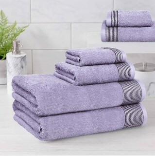 Foto 3 | Foto 3 | Juego De Toallas Belizzi Home 100% Algodón Ultrasuaves 6 Unidades Color Morado - Venta Internacional.