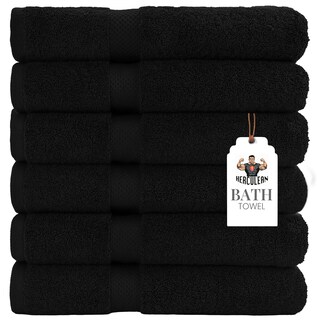 Foto 1 | Foto 1 | Paquete De 6 Toallas De Baño Herculean Premium  60 X 120 Cm  Color Negro - Venta Internacional.